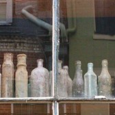 ancient bottle shelf